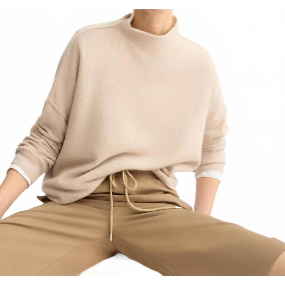 NEW ARLO MOTT penn roll neck top in beige